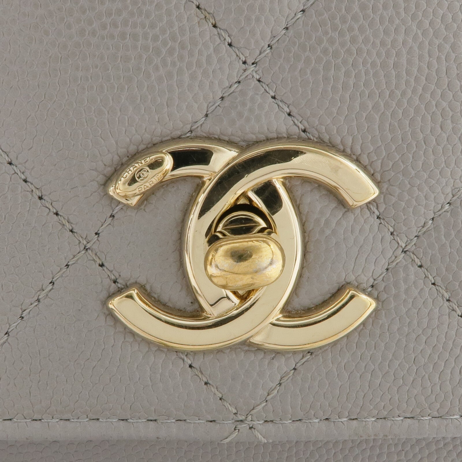 CHANEL 牛皮皮革2way Chain Shoulder Bag金扣手挽肩背兩用袋
