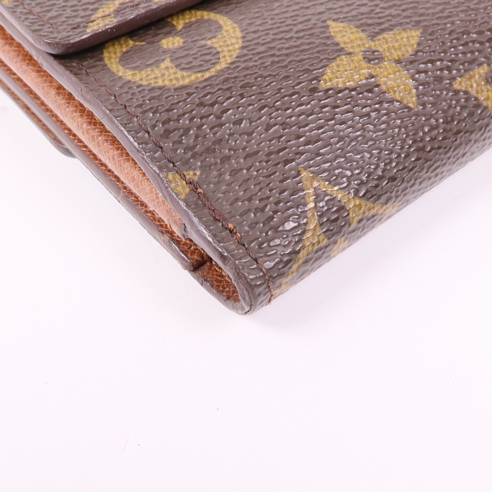 LOUIS VUITTON 【激減優惠】Monogram Porte Monnaie Billet Carte Credit Wallet金扣錢包