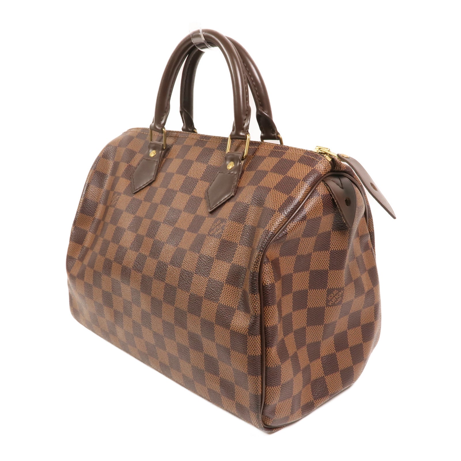 LOUIS VUITTON Damier Speedy 30金扣手挽袋