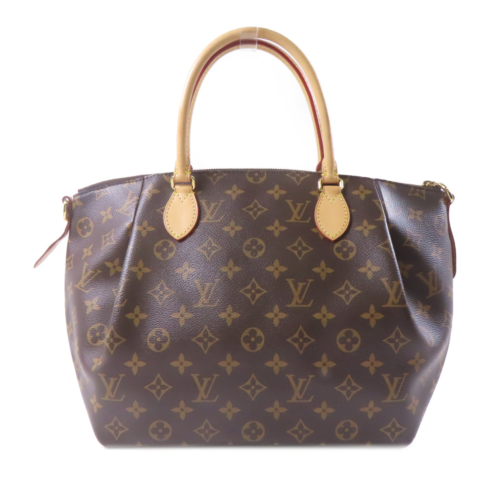 LOUIS VUITTON Monogram Turenne MM金扣手挽肩背兩用袋棕色