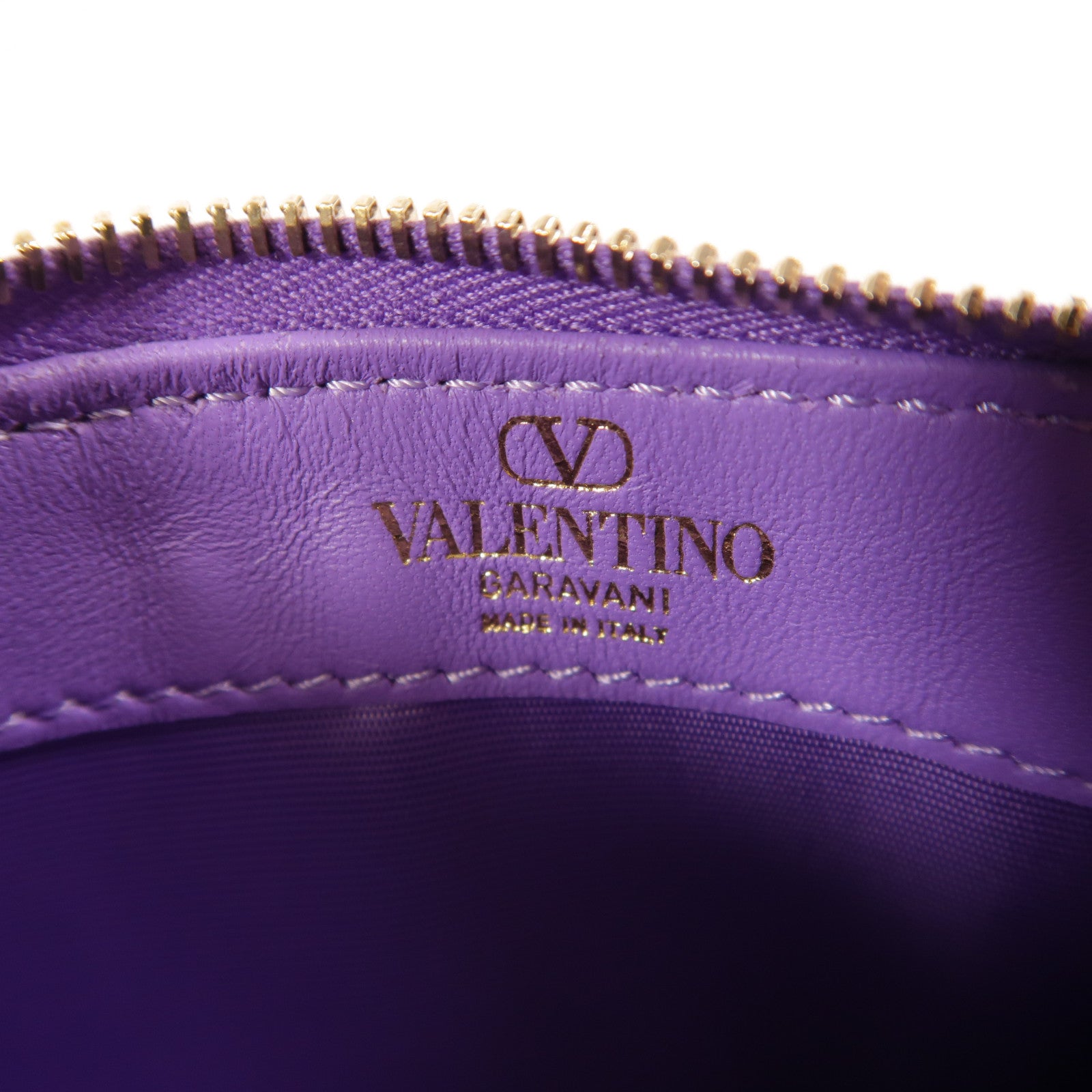 Valentino 羊皮皮革Card Case金扣卡片套