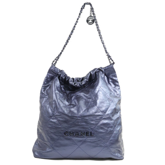 CHANEL 牛皮皮革Chanel 22 Large鏈帶肩背袋