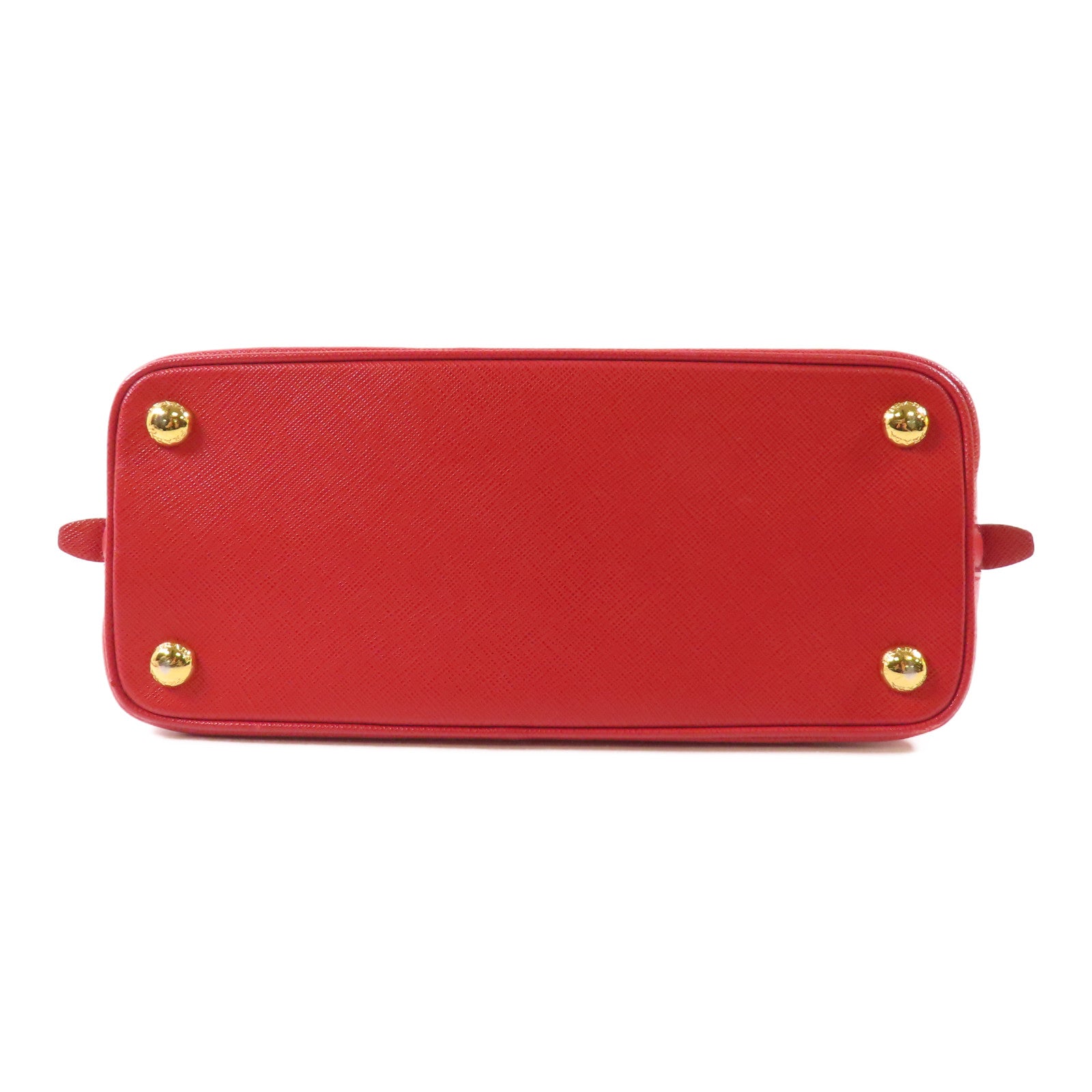 PRADA 牛皮皮革2 Way Shoulder金扣手挽肩背兩用袋紅色