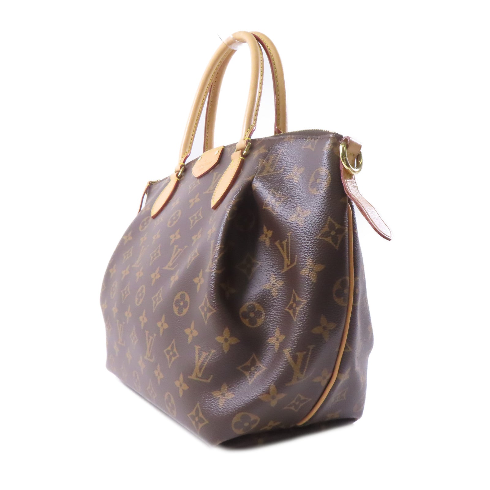 LOUIS VUITTON Monogram Turenne MM金扣手挽肩背兩用袋棕色