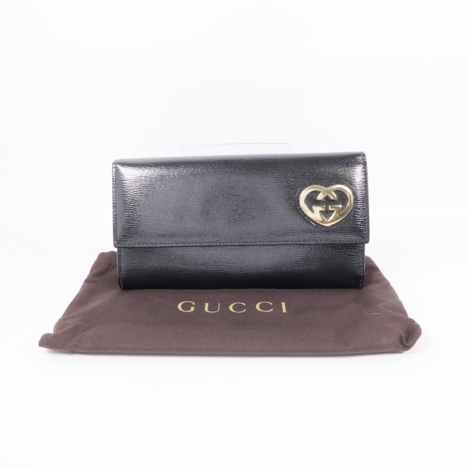 GUCCI GG GHW Long Wallet 251861 Calfskin Leather Black