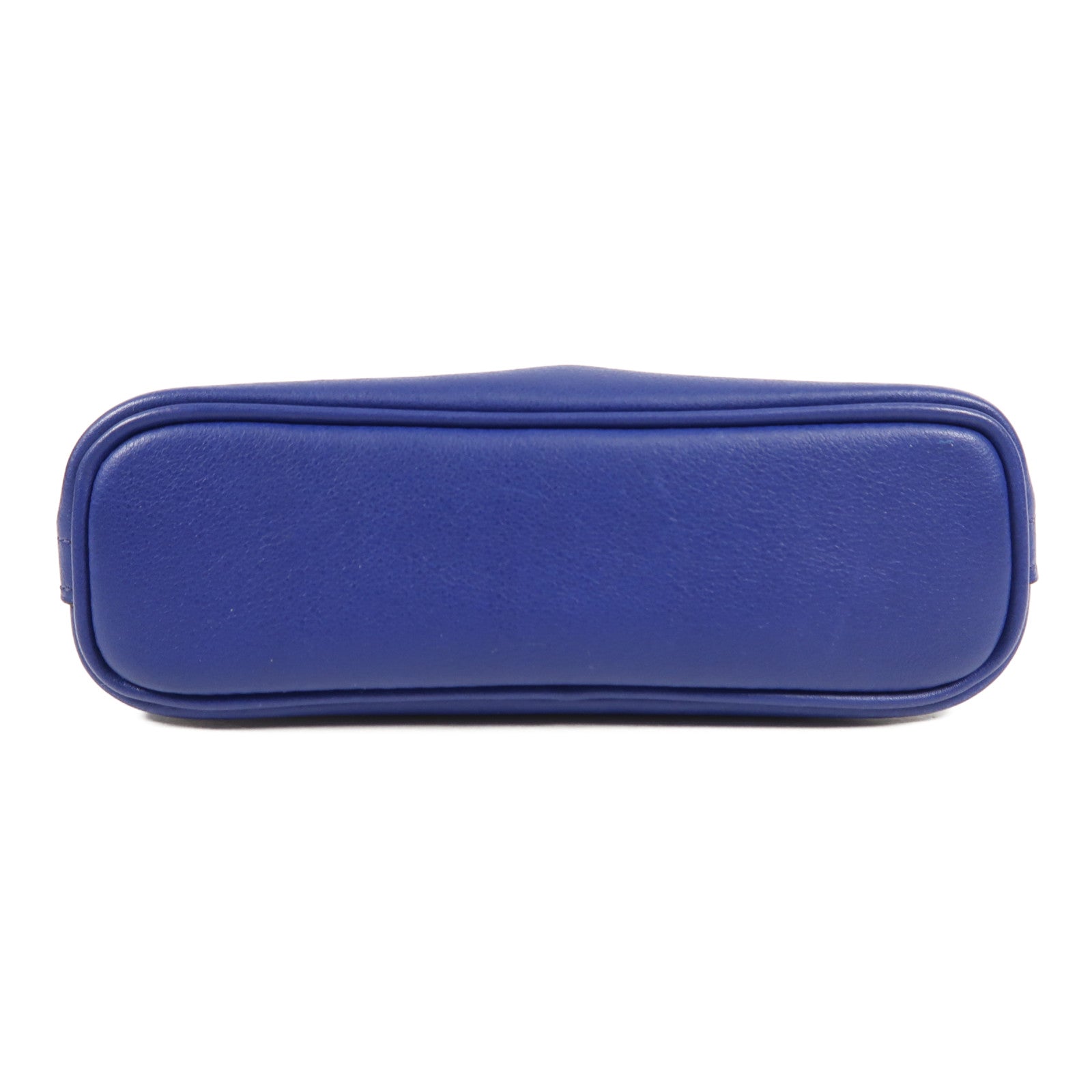 HERMES Swift皮革Mini Bolide銀扣手挽肩背兩用袋Blue Electric