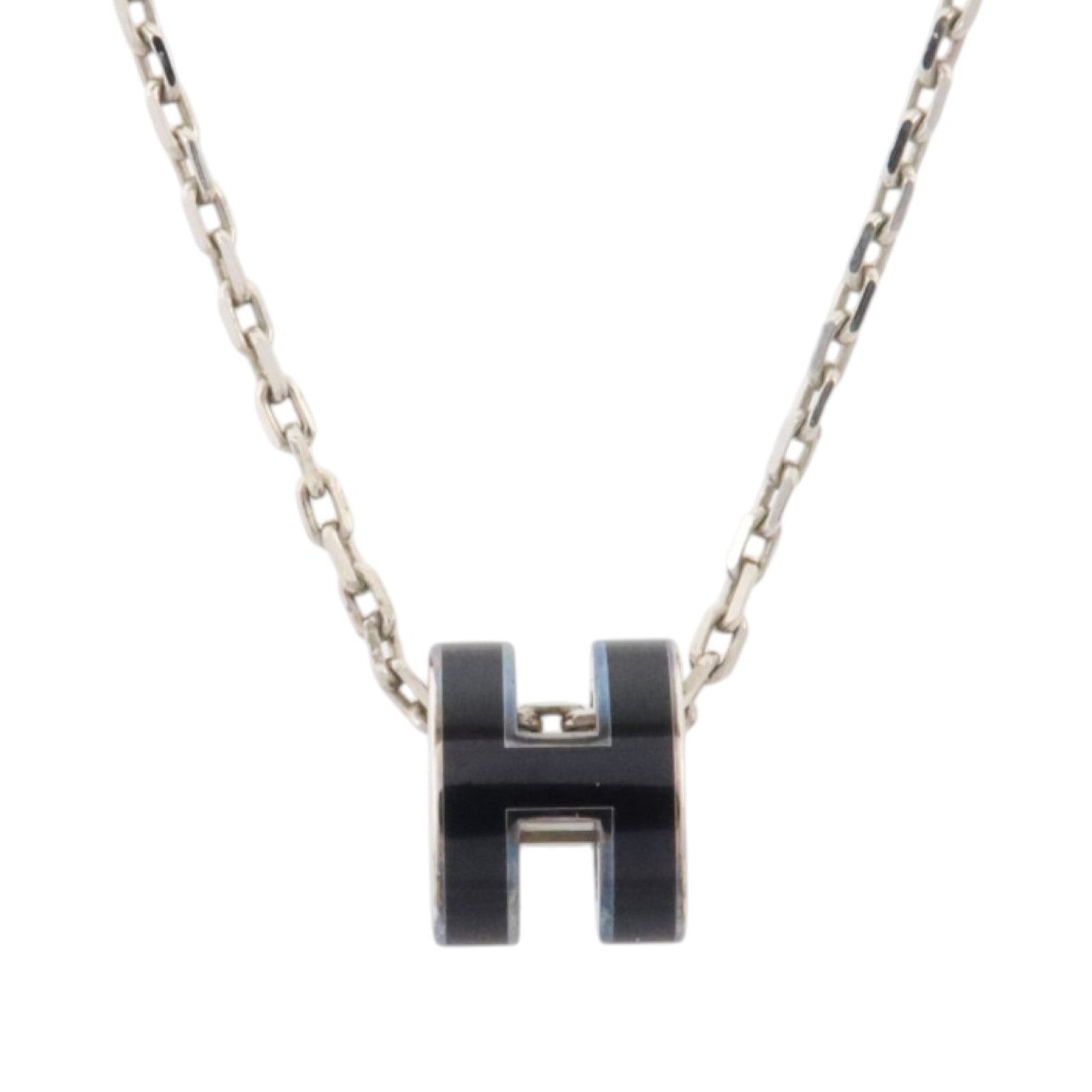 HERMES 金屬/琺瑯Mini Pop H Necklace項鏈