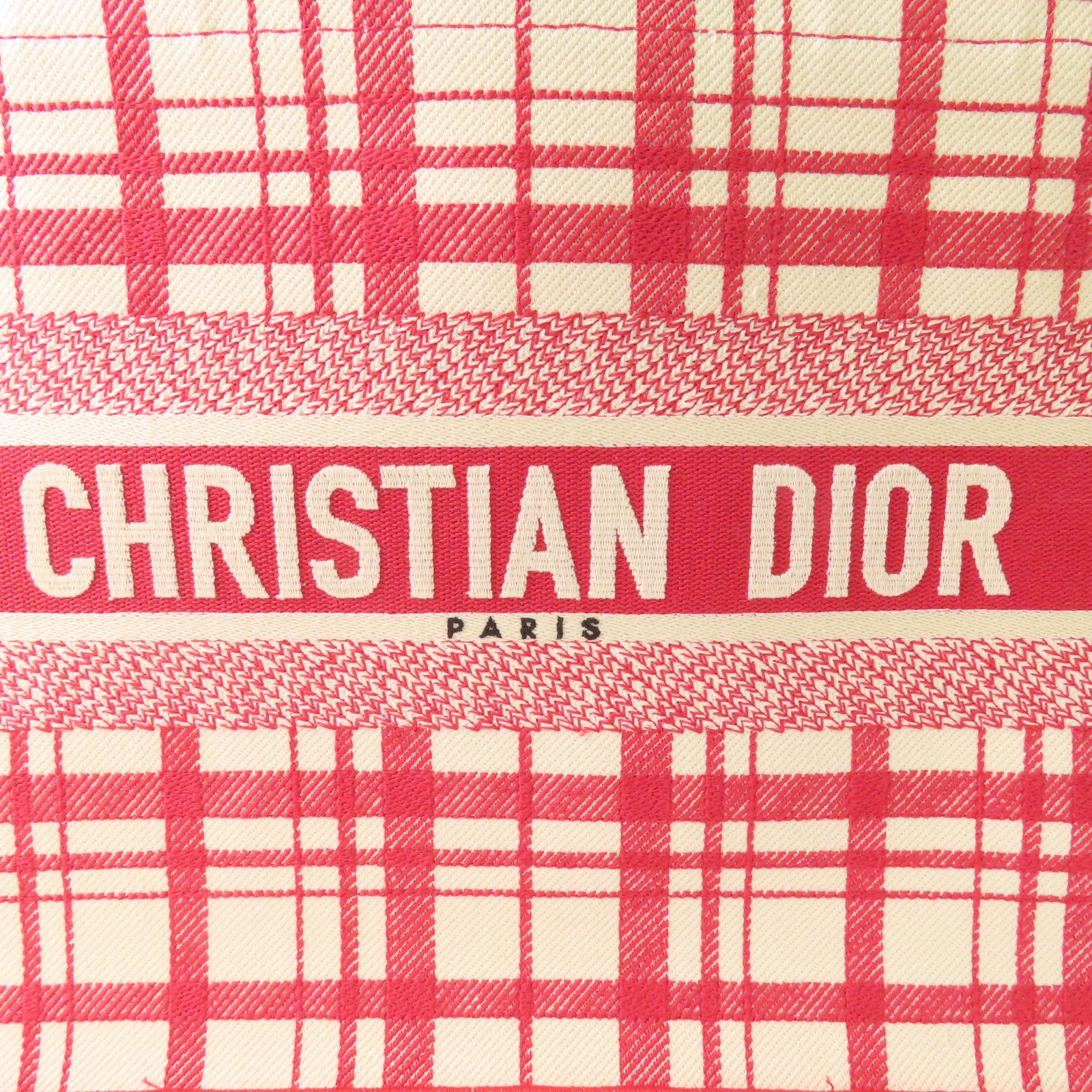 Dior CD Book Tote Canvas Red White