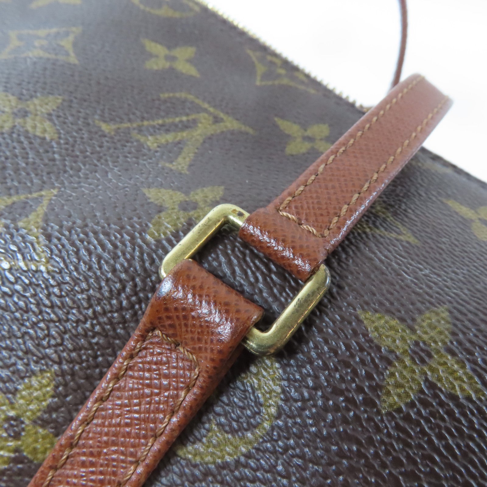 LOUIS VUITTON Monogram Papillon PM金扣肩背袋啡色