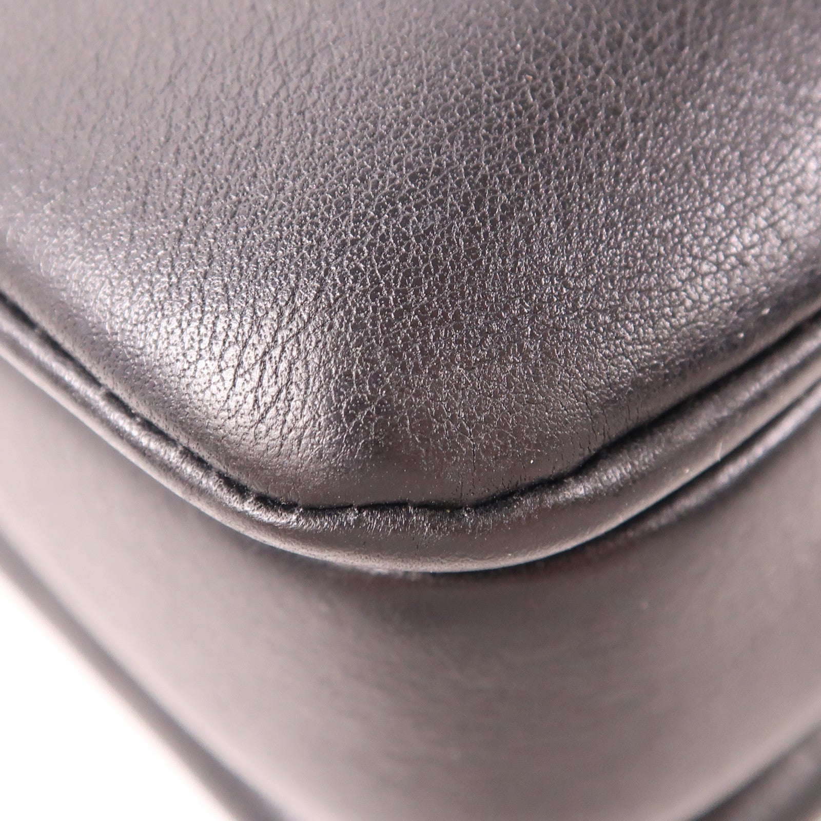 CHANEL 牛皮皮革2 Way Shoulder銀扣手挽肩背兩用袋