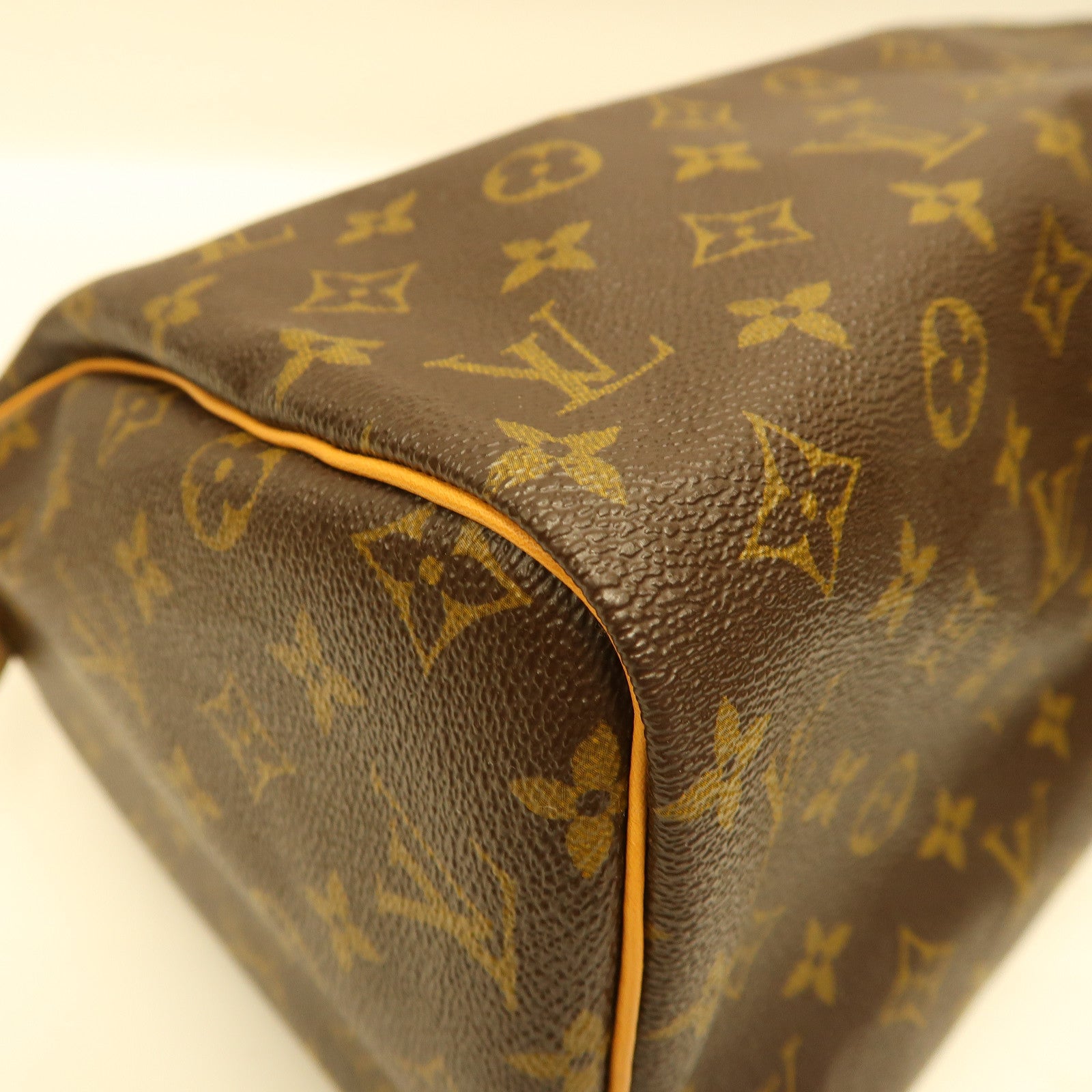 LOUIS VUITTON Monogram Speedy 30金扣手挽袋啡色