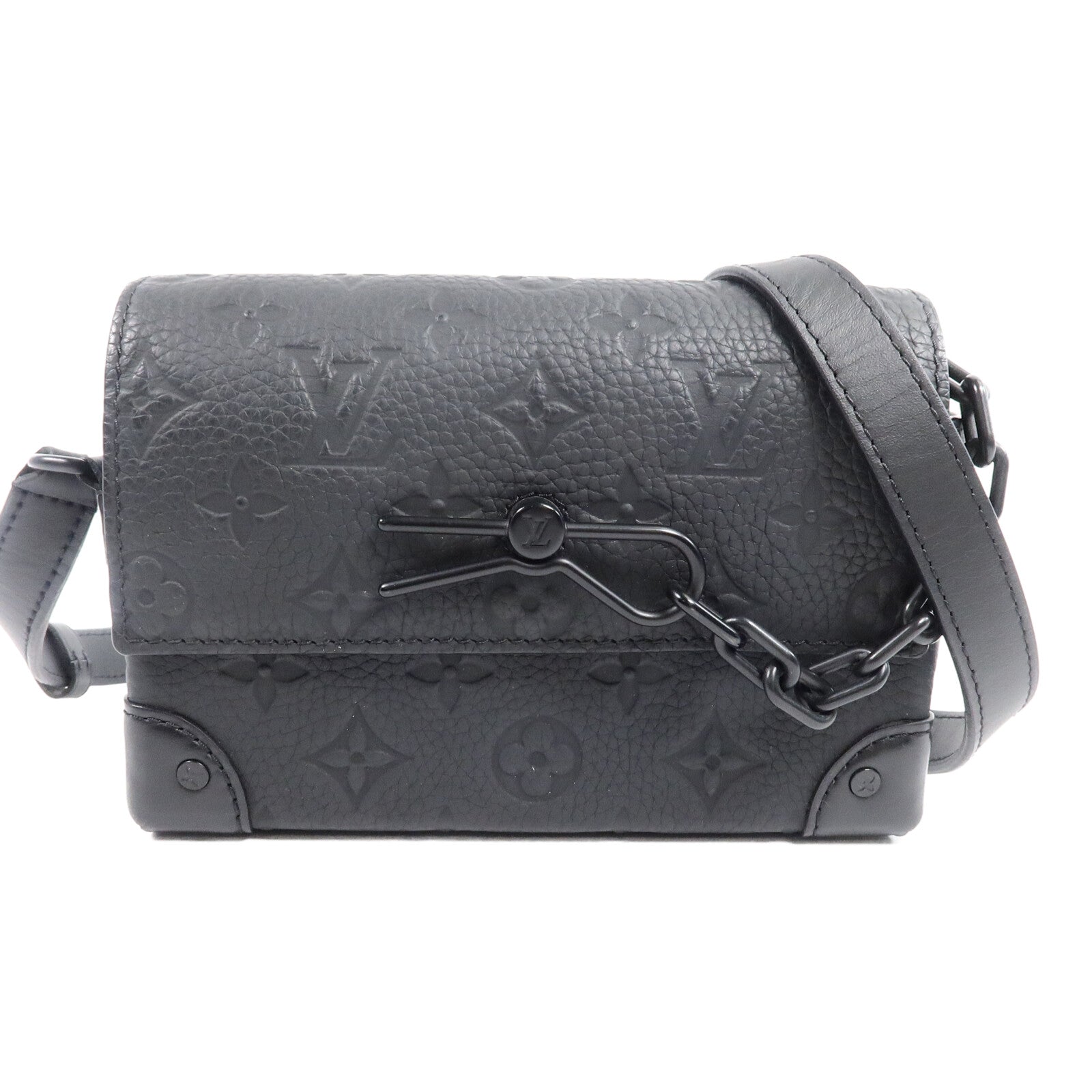 LOUIS VUITTON Monogram Taurillon Steamer Wearable Wallet扣肩背袋