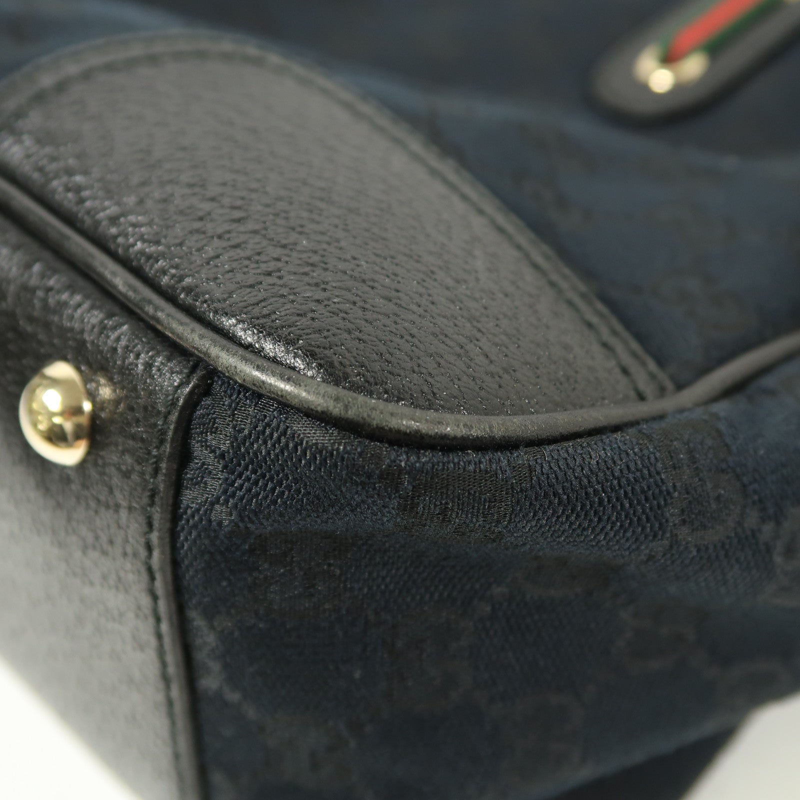 GUCCI 帆布/皮革Shoulder Bag金扣肩背袋