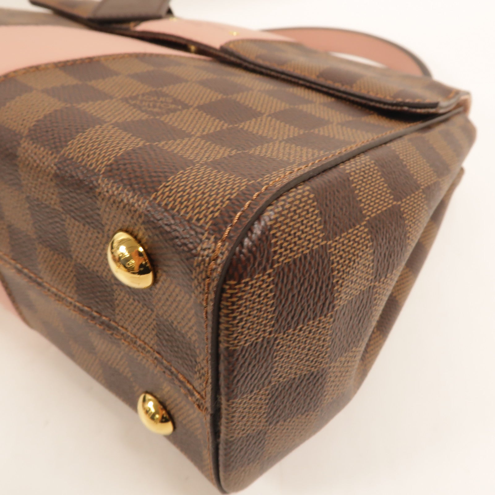 LOUIS VUITTON Damier Bond Street Magnolia金扣手挽肩背兩用袋