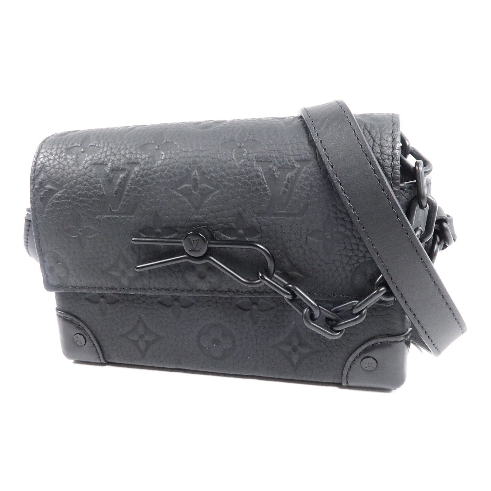 LOUIS VUITTON Monogram Taurillon Steamer Wearable Wallet扣肩背袋
