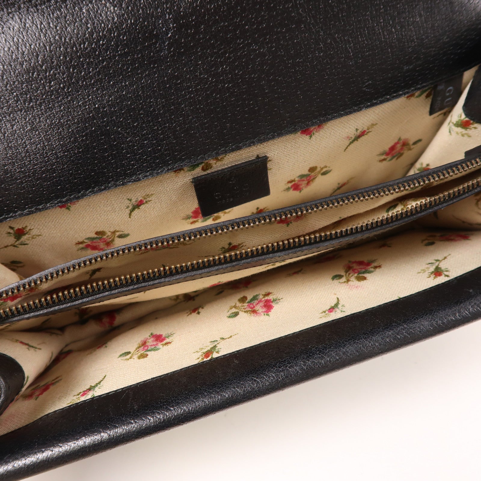 GUCCI 牛皮皮革Dionysus鏈帶肩背袋黑色