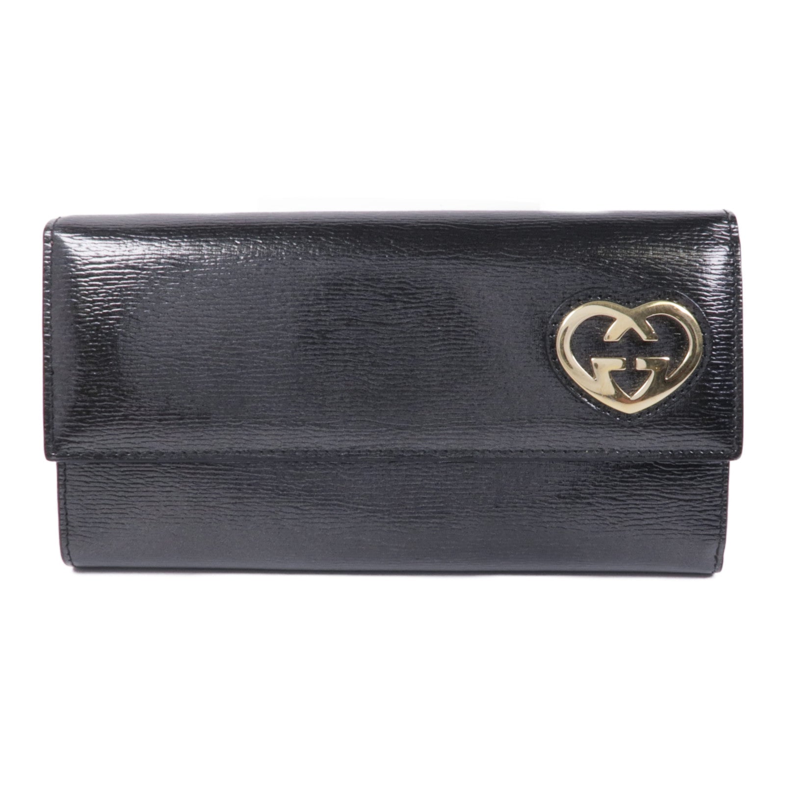 GUCCI GG GHW Long Wallet 251861 Calfskin Leather Black