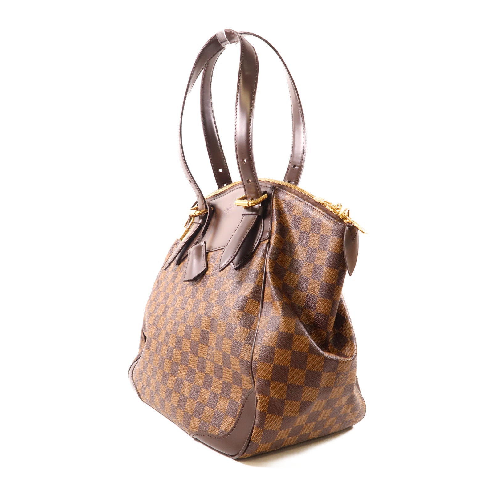 LOUIS VUITTON Damier Verona GM金扣肩背袋