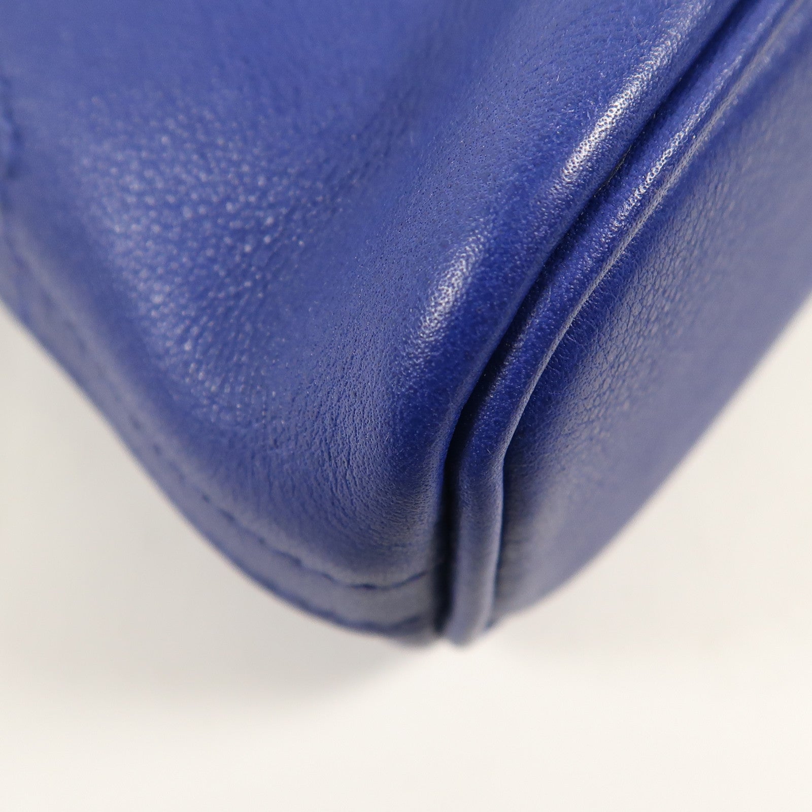 HERMES Swift皮革Mini Bolide銀扣手挽肩背兩用袋Blue Electric