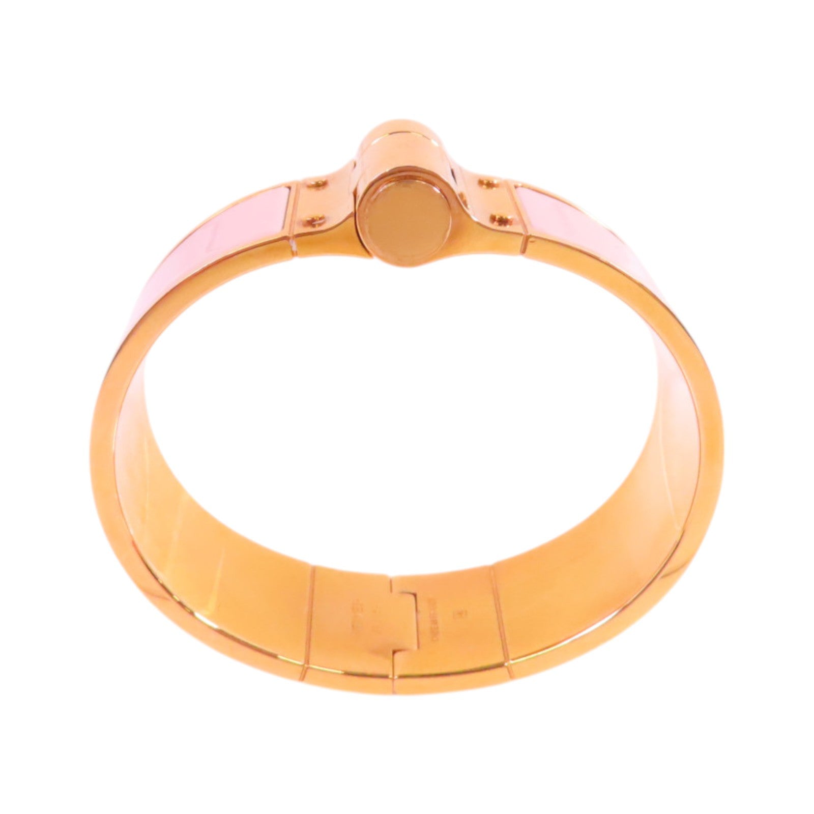 HERMES GHW Bracelet Bangle Metal Enamel