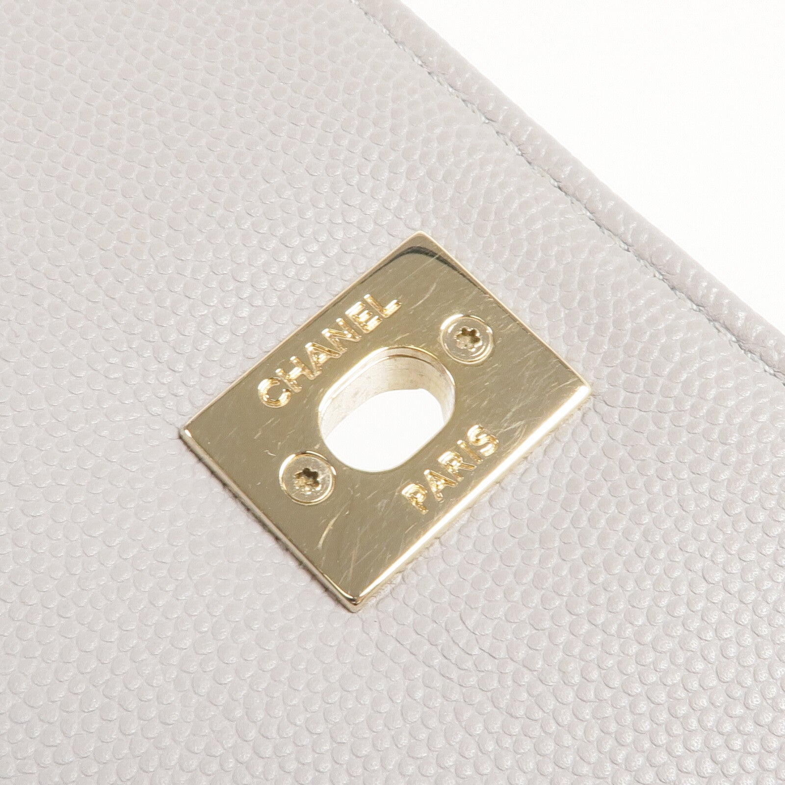 CHANEL 牛皮皮革2way Chain Shoulder Bag金扣手挽肩背兩用袋