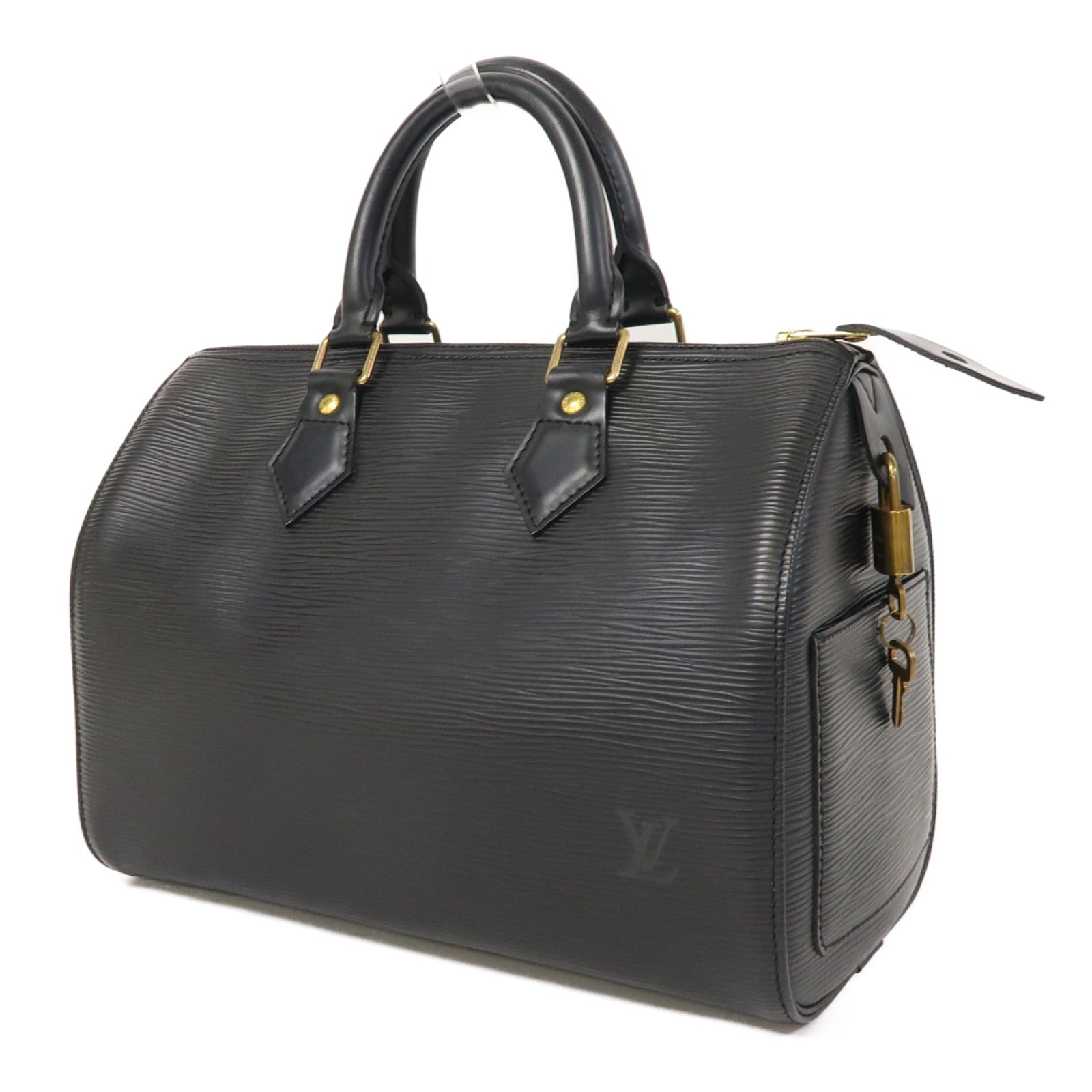 LOUIS VUITTON Epi Speedy 25金扣手挽袋黑色