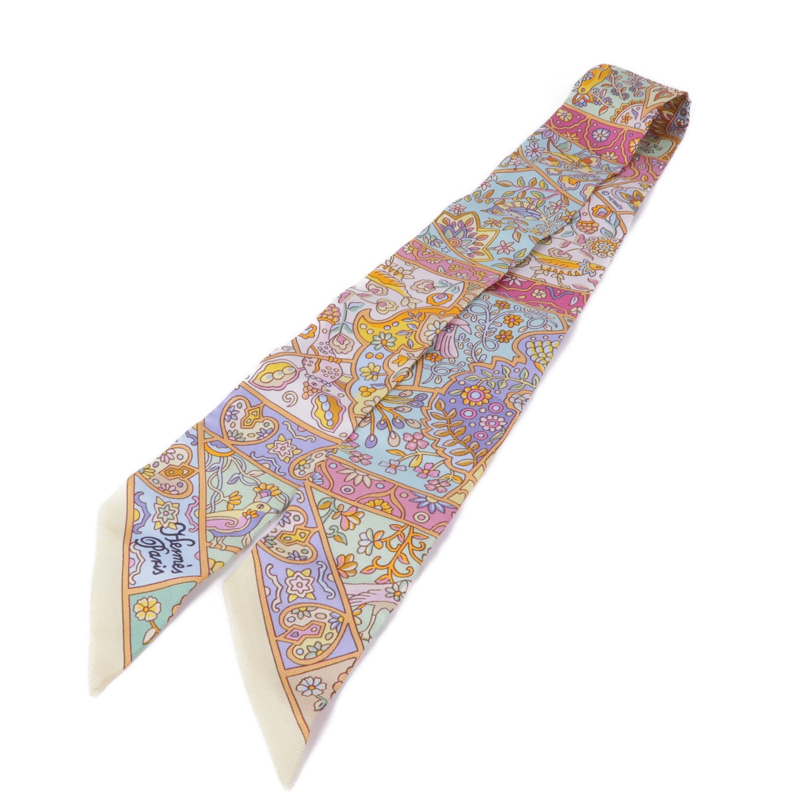 HERMES 絲質Twilly絲巾