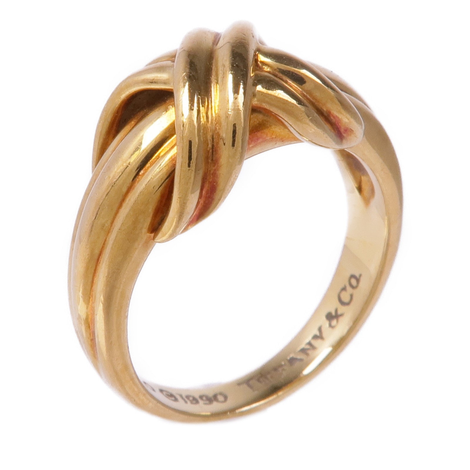 TIFFANY＆CO 18K黃金Ring戒指US#4.75