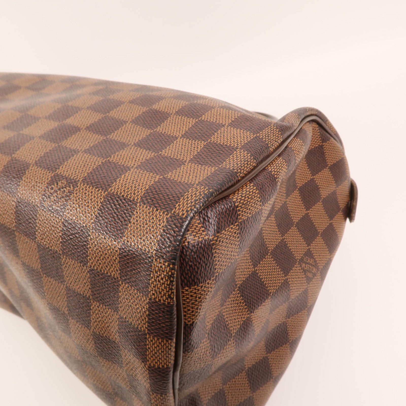 LOUIS VUITTON Damier Speedy 30金扣手挽袋