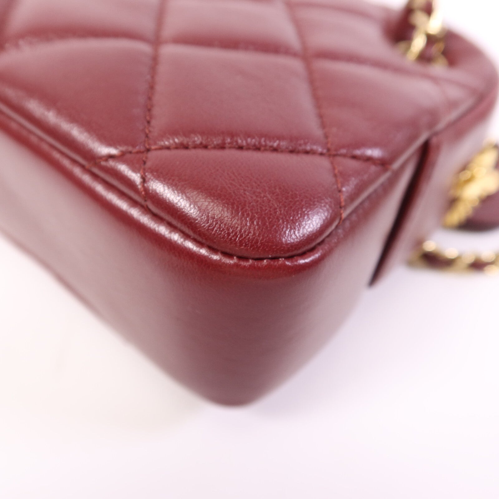 CHANEL 牛皮皮革Camera Bag金扣鏈帶肩背袋