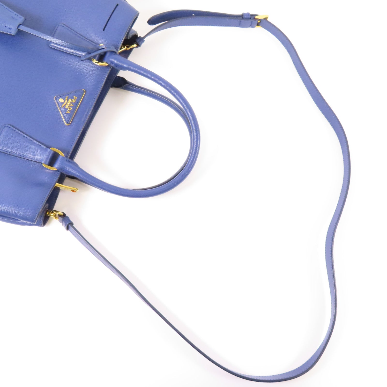 PRADA 牛皮皮革Galleria金扣手挽肩背兩用袋