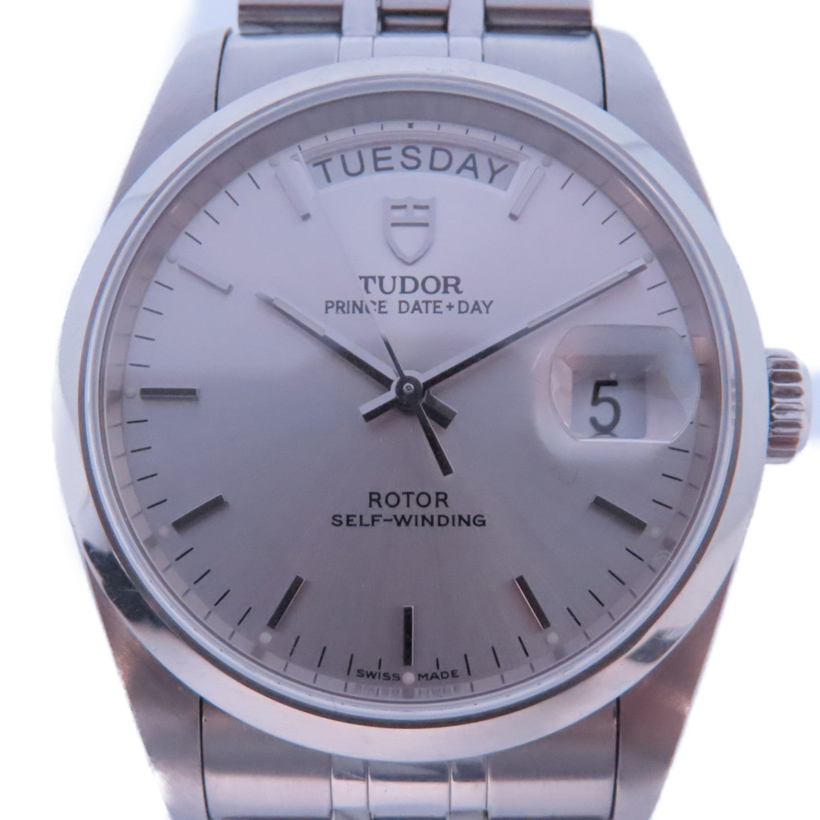 TUDOR Prince Date不鏽鋼手錶自動機芯銀色