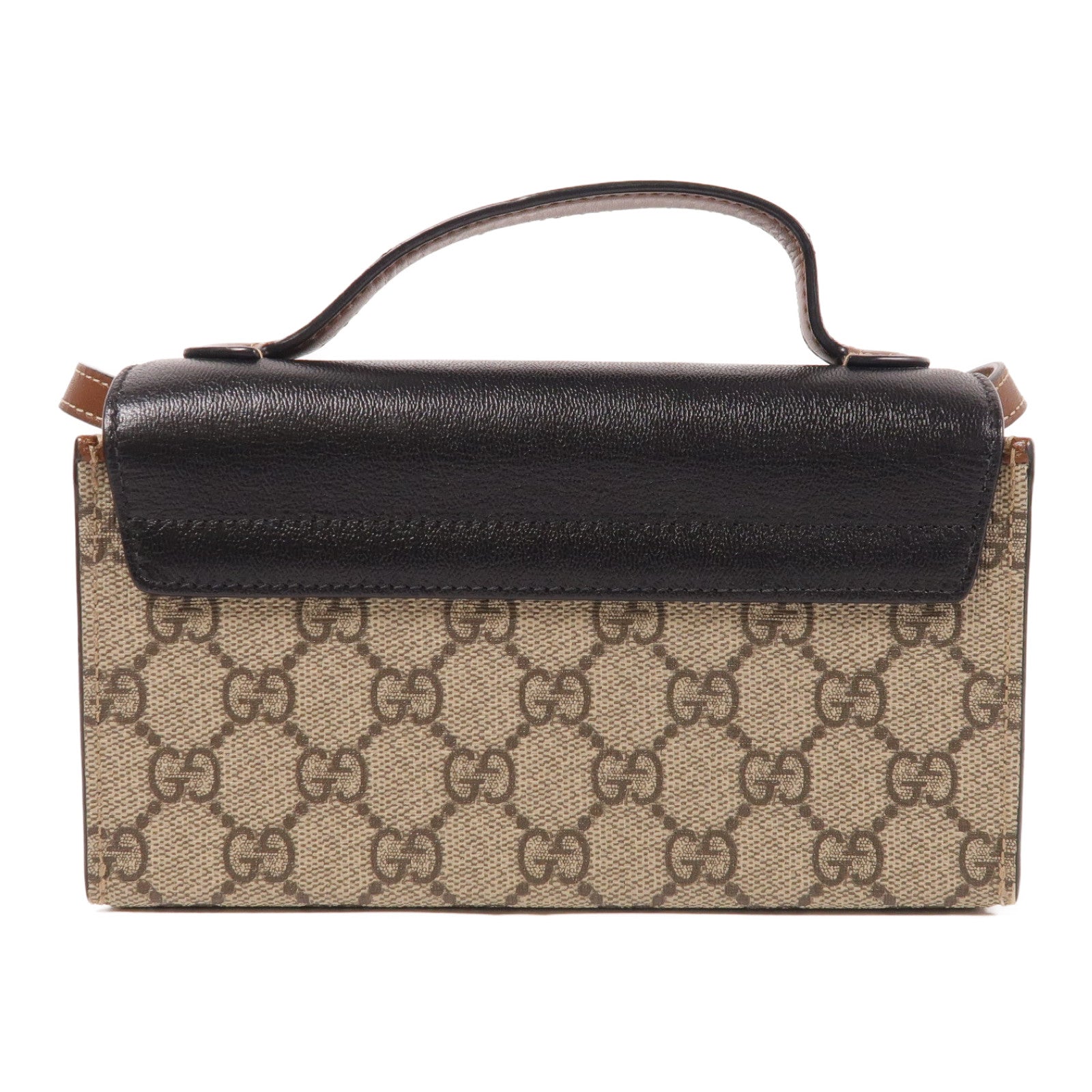 GUCCI 塗層帆布/皮革Padlock Mini金扣肩背袋