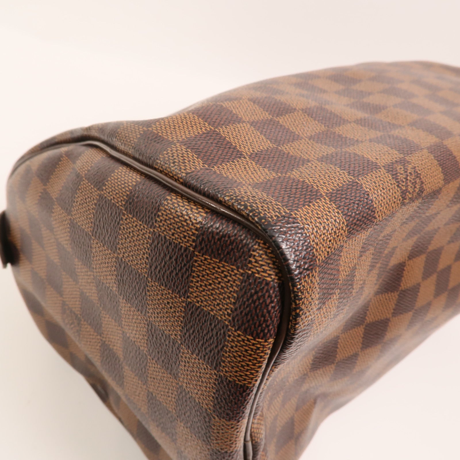 LOUIS VUITTON Damier Speedy 30金扣手挽袋