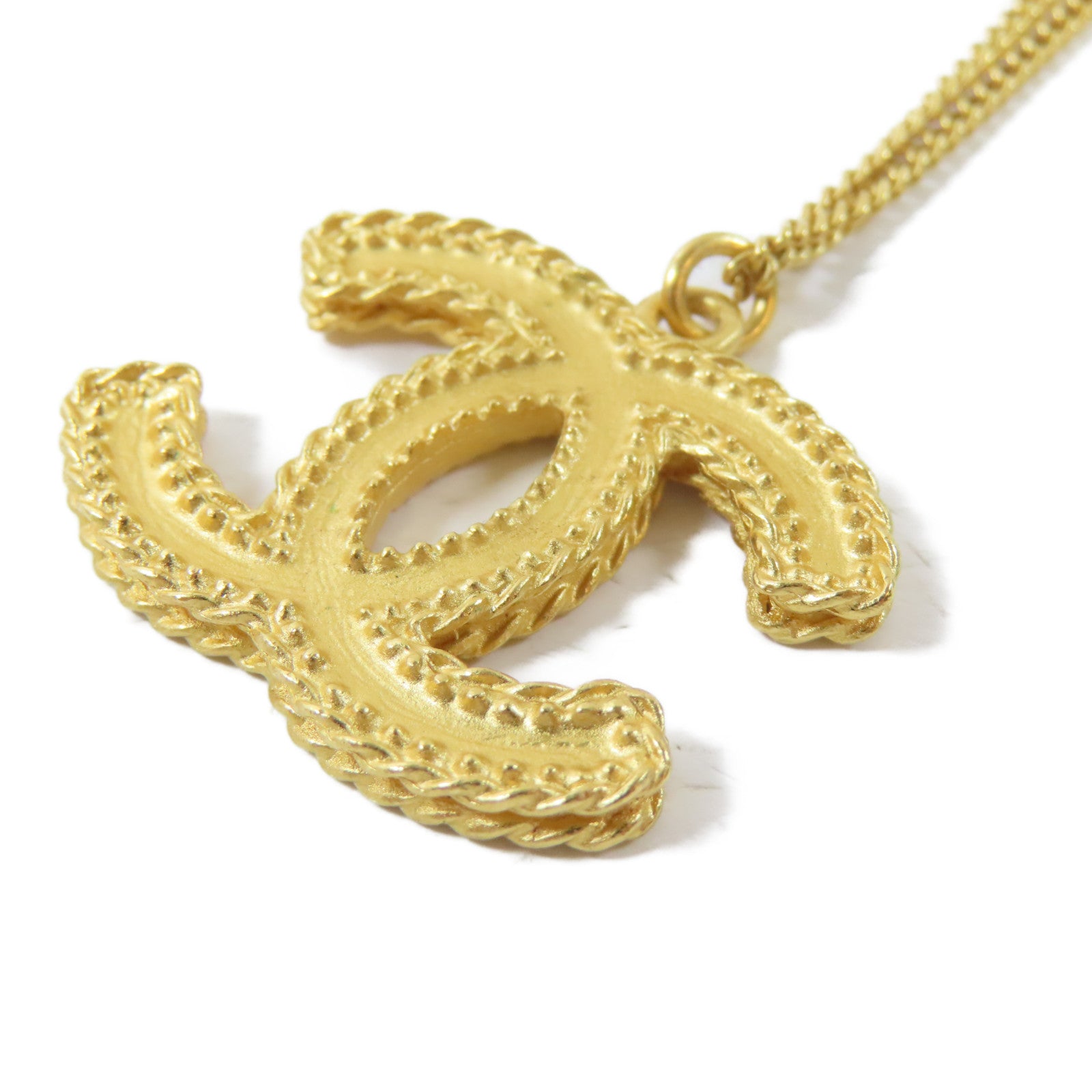 CHANEL 金屬Colink Necklace項鍊金色#60cm