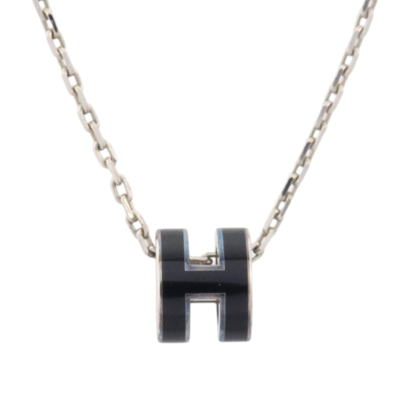 HERMES 金屬/琺瑯Mini Pop H Necklace項鏈