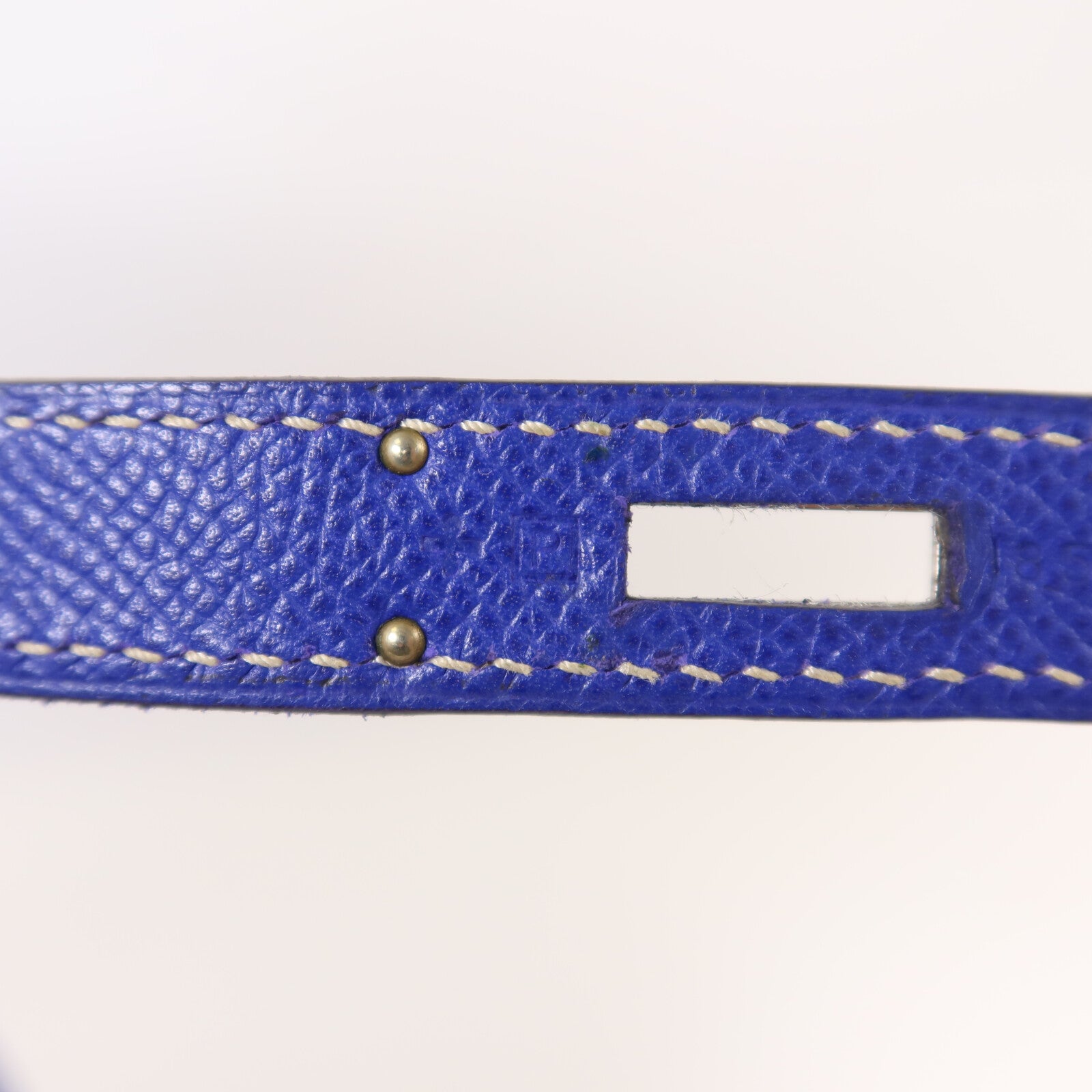 HERMES Epsom皮革Kelly 32手挽肩背兩用袋Bleu Electrique