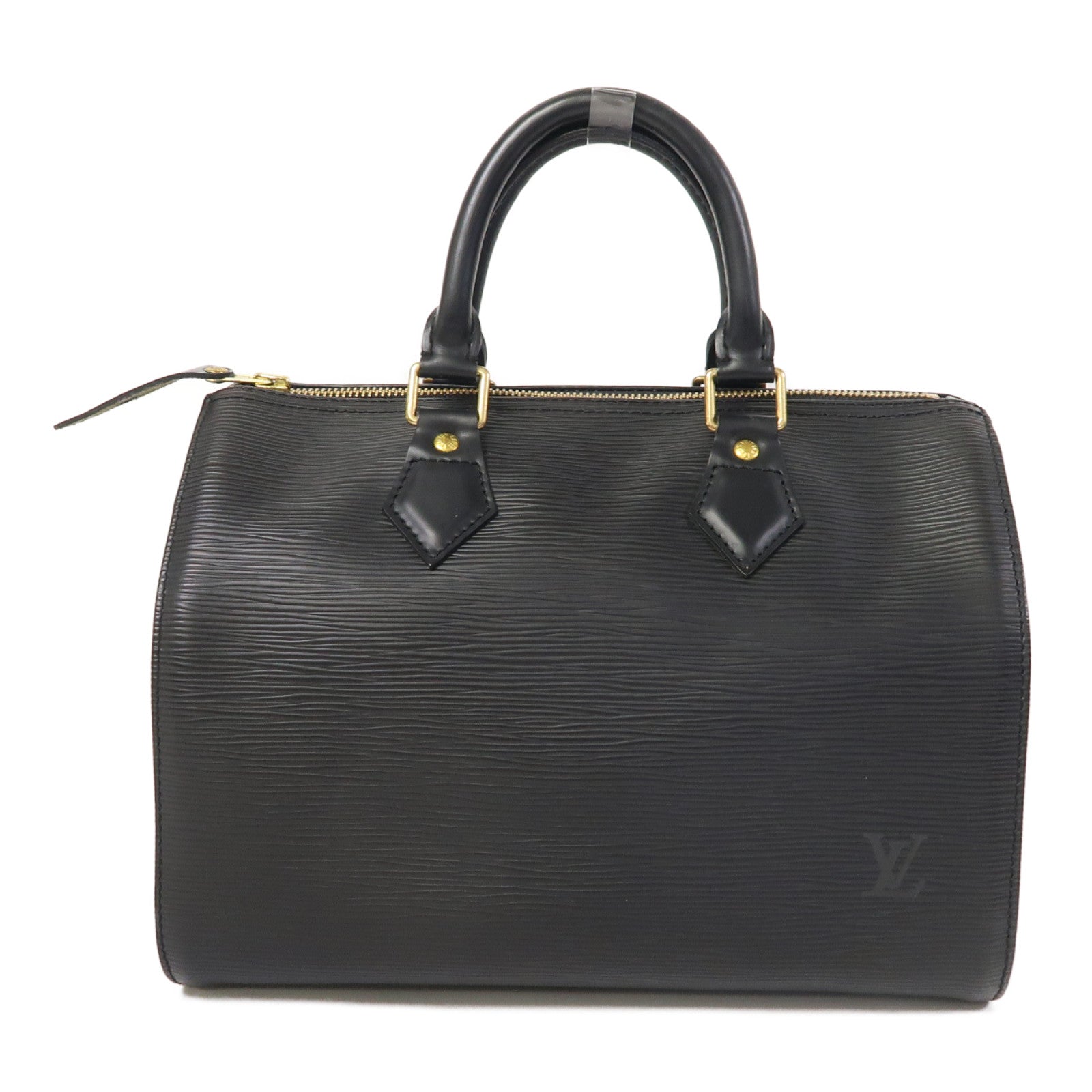 LOUIS VUITTON Epi Speedy 25金扣手挽袋黑色