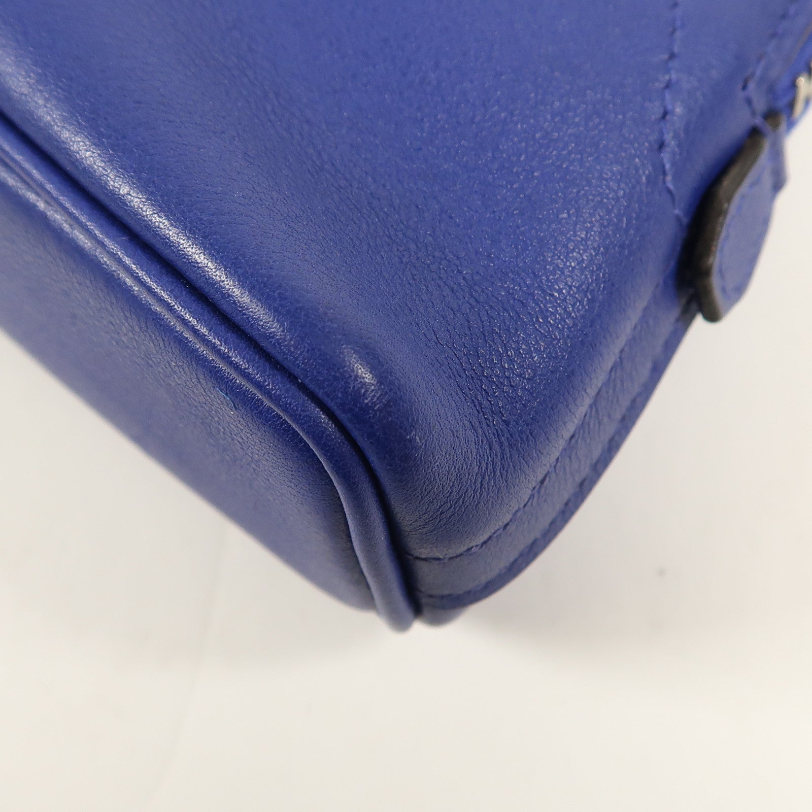 HERMES PHW Mini Bolide 2way Shoulder Bag Swift Leather Blue Electric