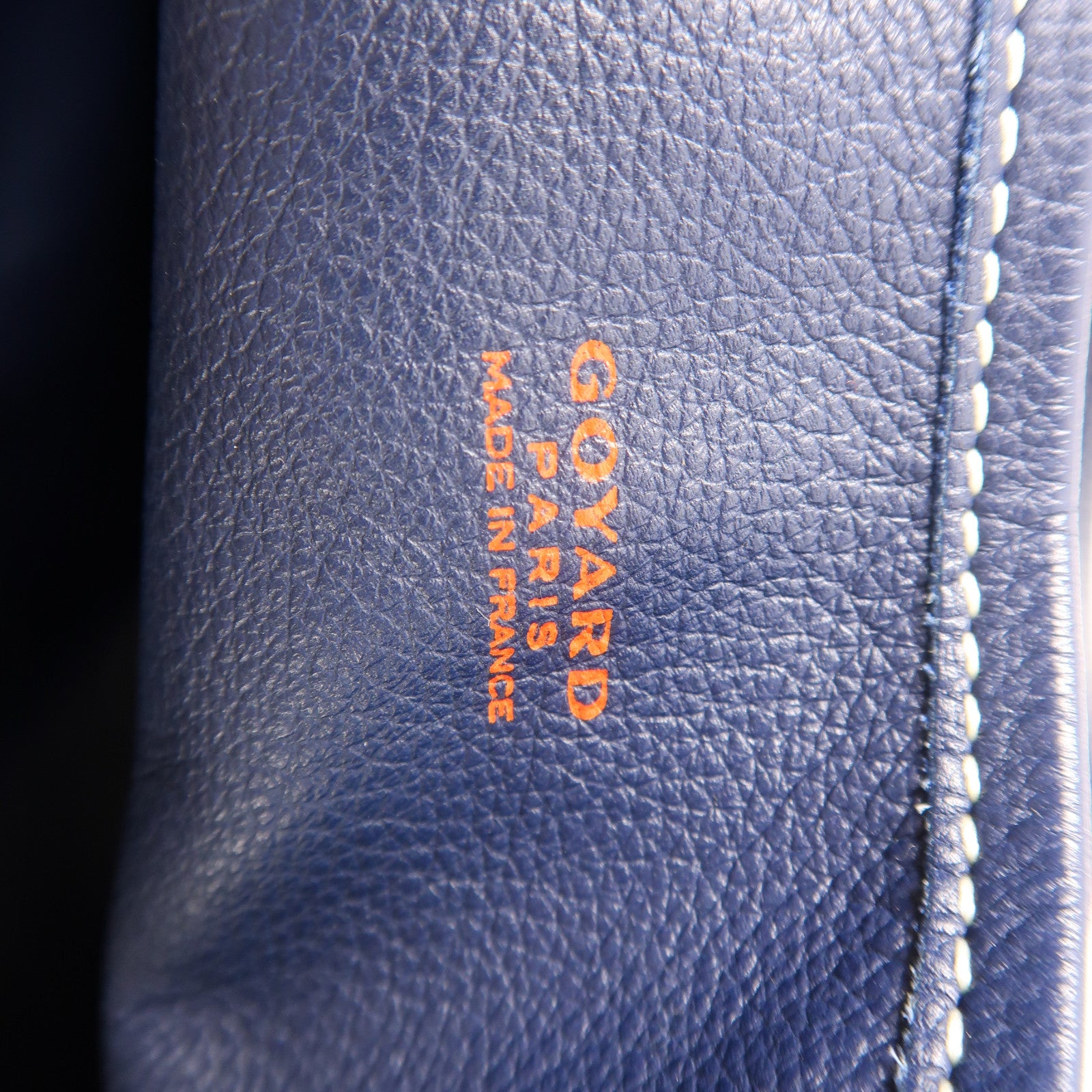 GOYARD 塗層帆布Anjou銀扣手挽袋/肩背袋深藍色