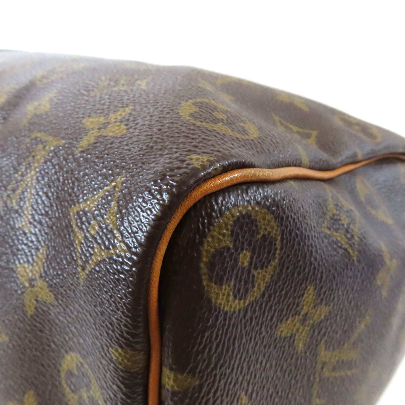 LOUIS VUITTON Monogram Speedy 35金扣手挽袋啡色