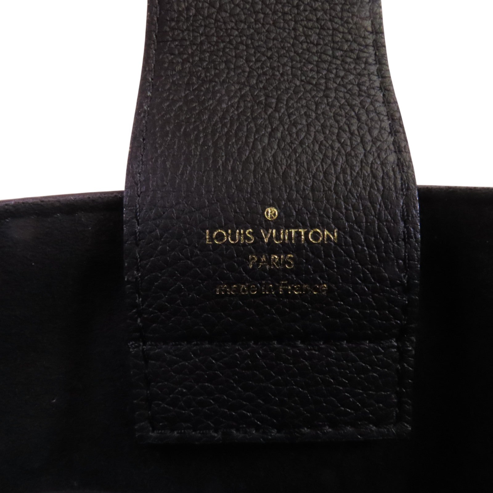 LOUIS VUITTON Damier Ebene Riverside金扣手挽肩背兩用袋