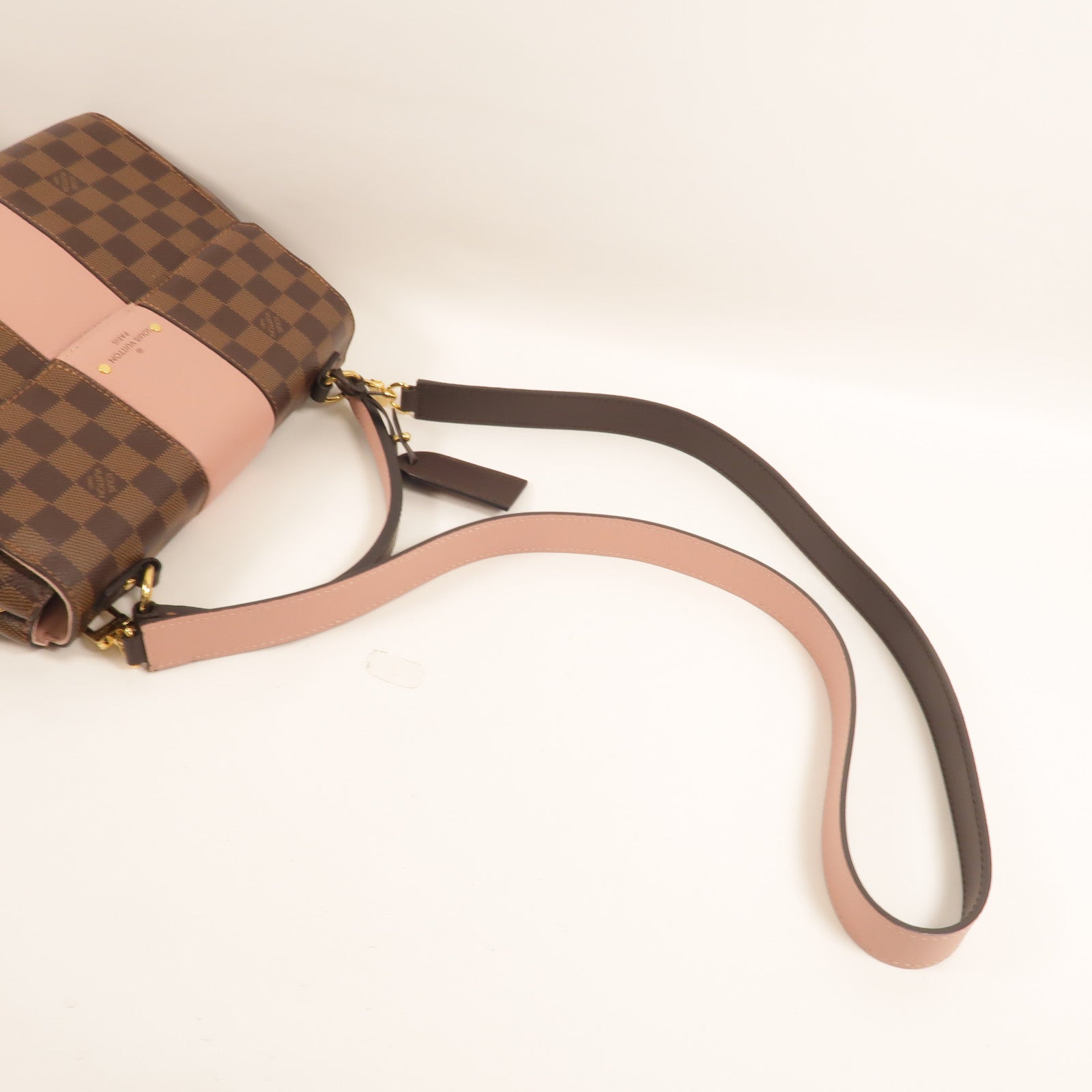 LOUIS VUITTON Damier Bond Street Magnolia金扣手挽肩背兩用袋