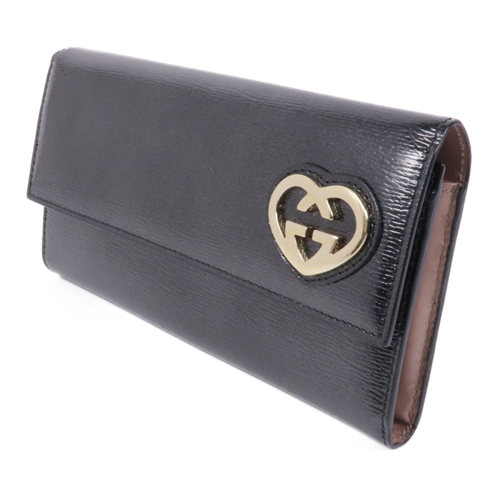 GUCCI GG GHW Long Wallet 251861 Calfskin Leather Black