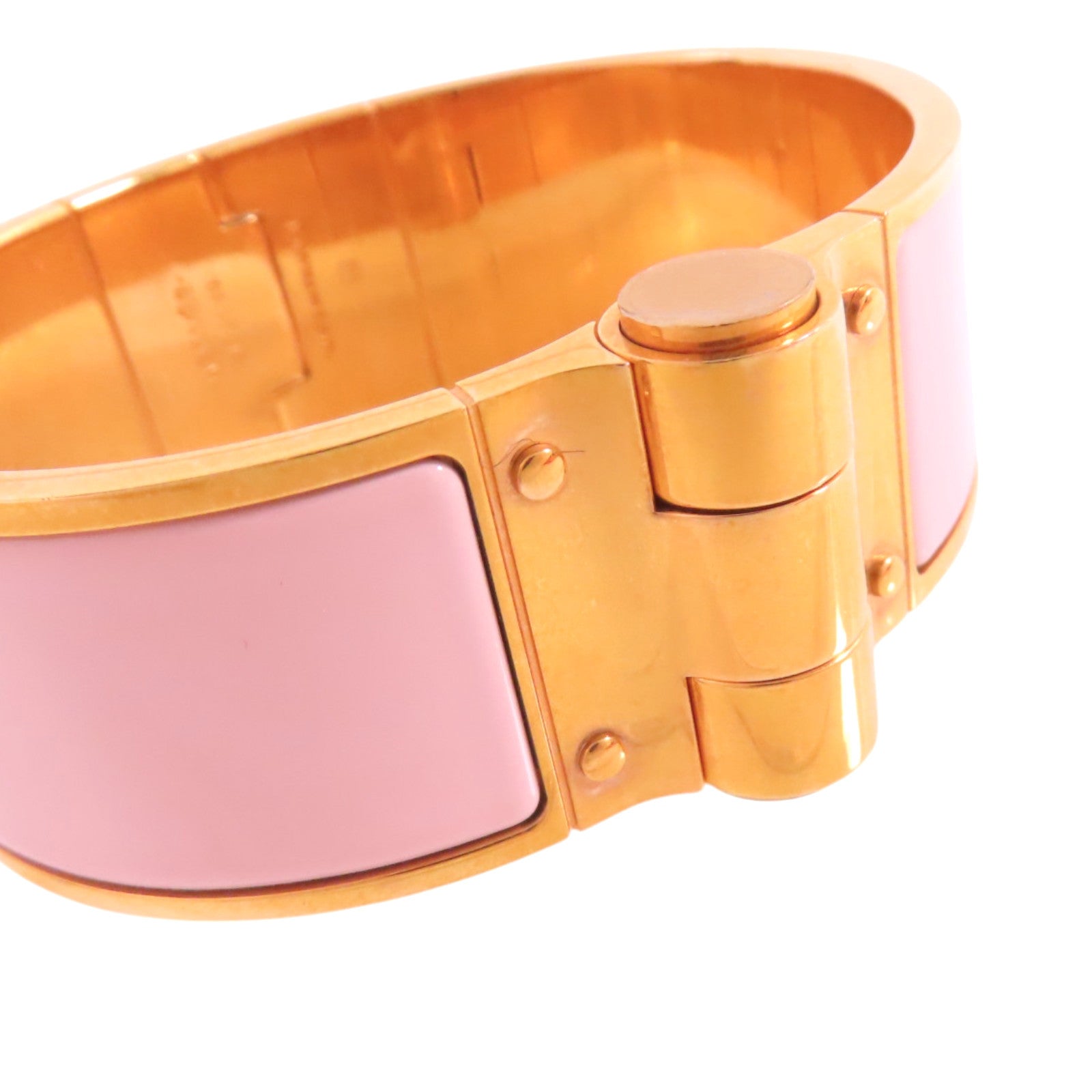 HERMES 鍍金/琺瑯Bracelet金扣手鐲