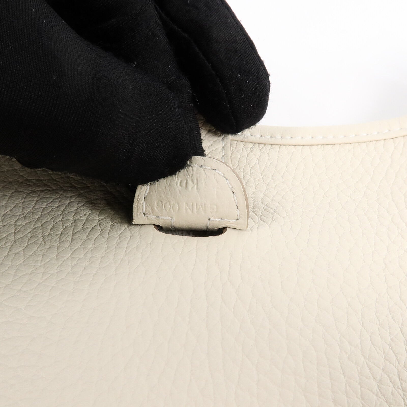 HERMES Clemence皮革Evelyne 23肩背袋Craie