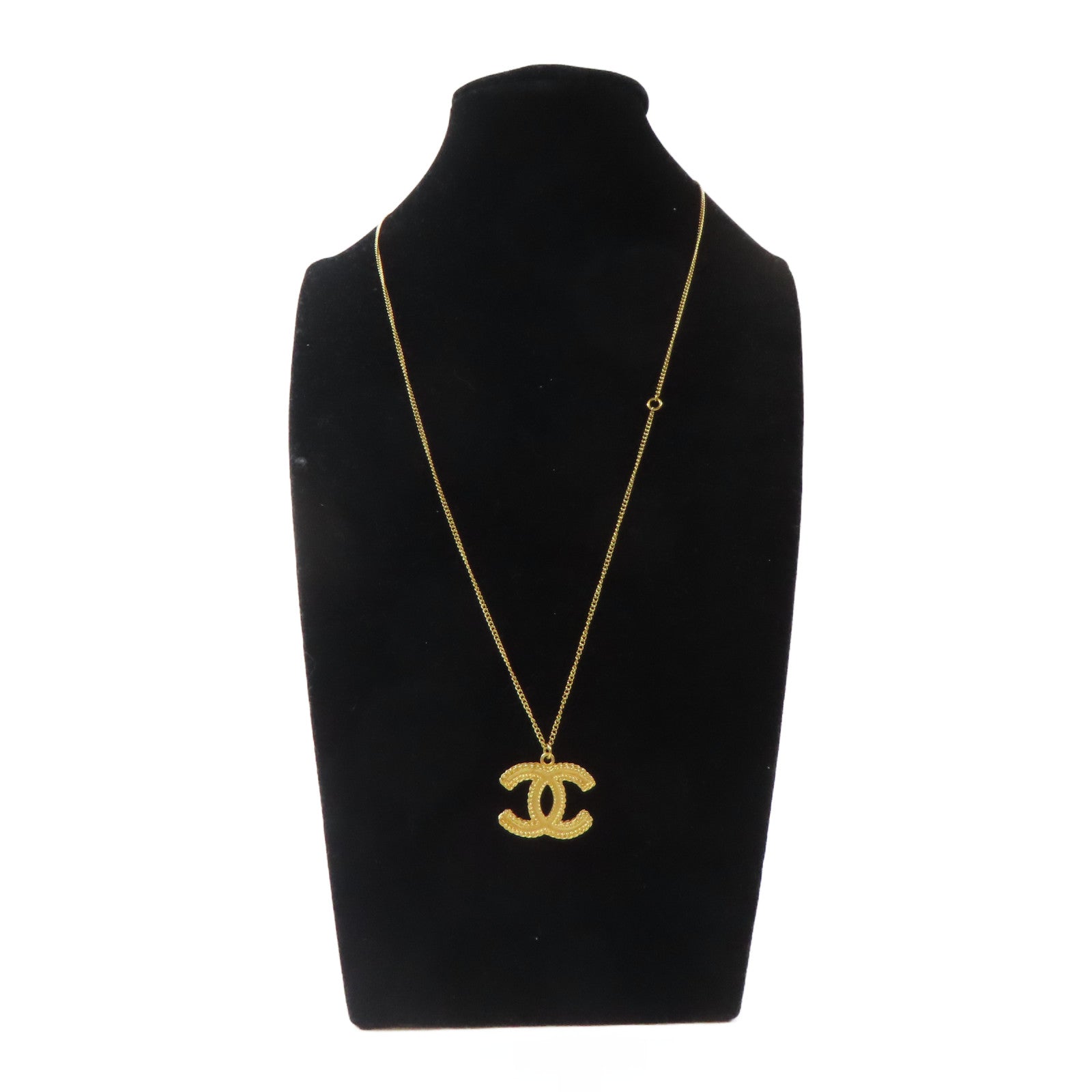 CHANEL 金屬Colink Necklace項鍊金色#60cm