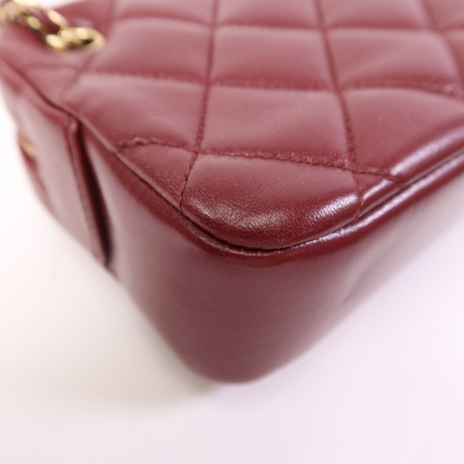 CHANEL 牛皮皮革Camera Bag金扣鏈帶肩背袋