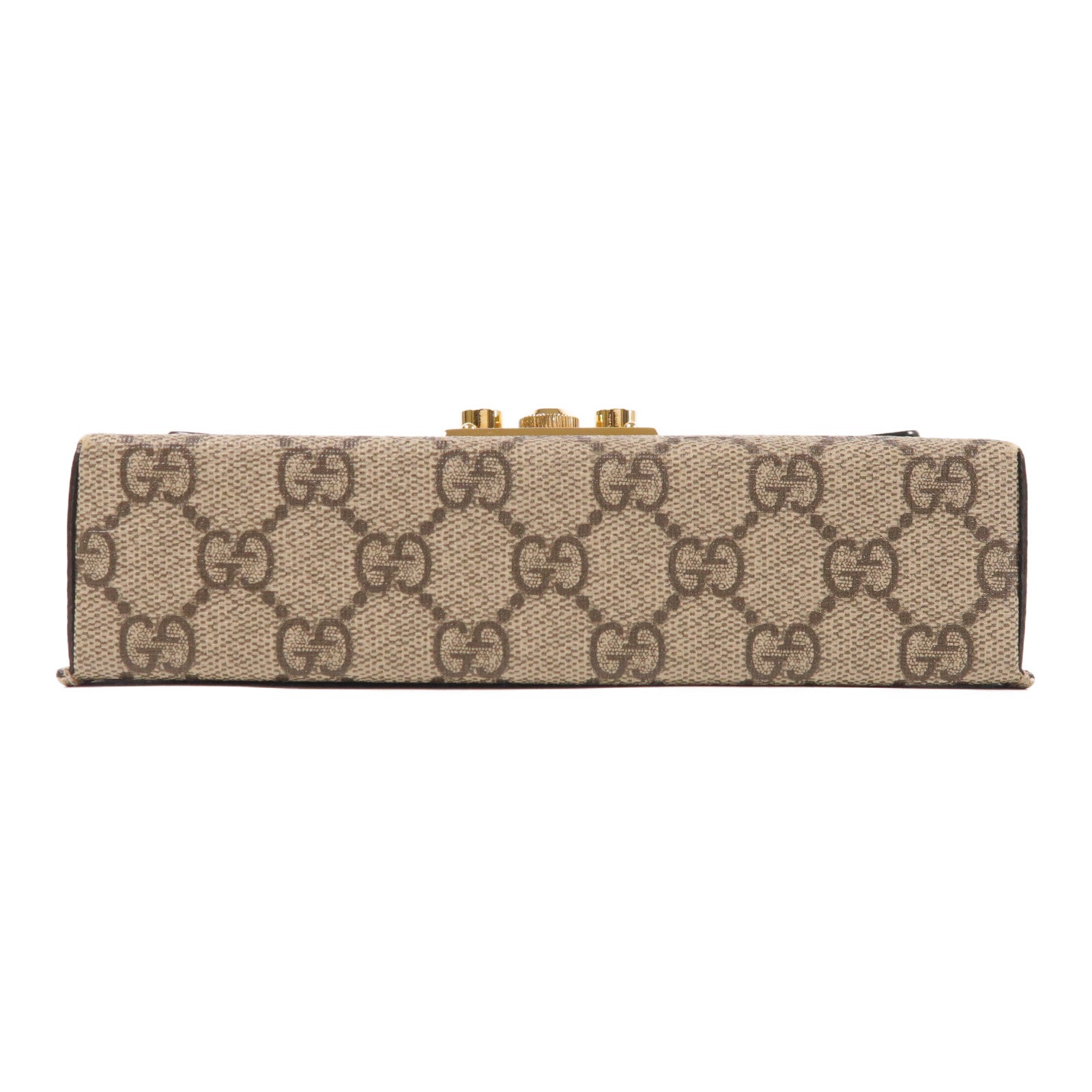 GUCCI 塗層帆布/皮革Padlock Mini金扣肩背袋
