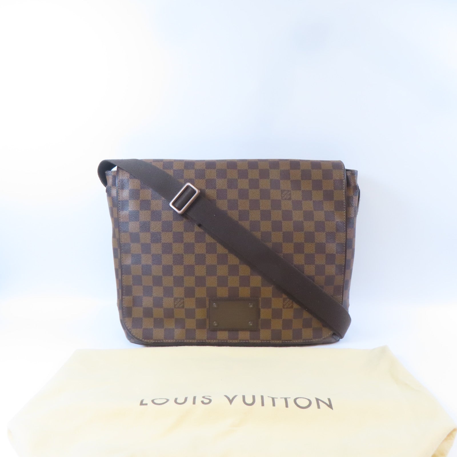 LOUIS VUITTON 【激減優惠】Damier Brooklyn GM金扣肩背袋啡色